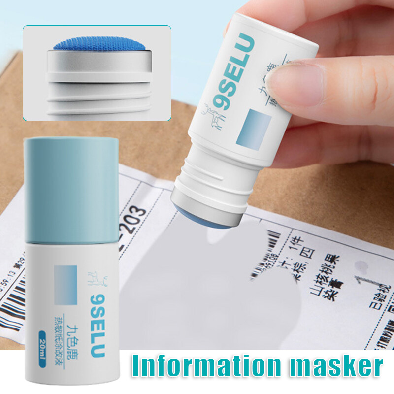 [SG Stock] thermal paper eraser Privacy Stamp Roller - Identity Confidential Protection Against Theft Self Inking Stamp