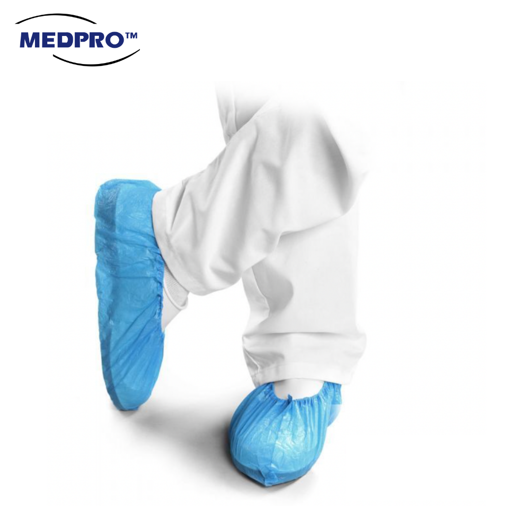 (100pcs) Disposable CPE Shoe Cover (Anti-Slip) MEDPRO MEDICAL SUPPLIES