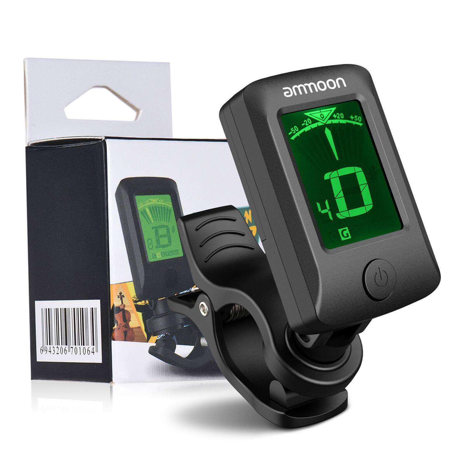 ammoon AT-07 Digital Electronic Clip-On Tuner LCD Screen for Guitar