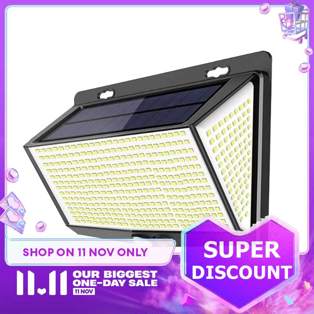 468 LED Solar Power Waterproof Light Outdoor Motion Sensor Wall Mounted Street Security Wall Lamp