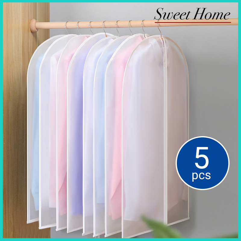 [bundle of 5] Clothes Dust Cover for Wardrobe 100x60cm