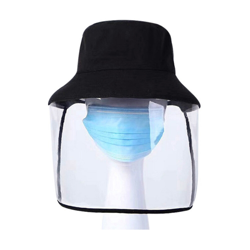 Protective Dustproof Hat with Transparent Face Shield Cover Men Women Full Face Hat for Camping Hiking Fishing Travel