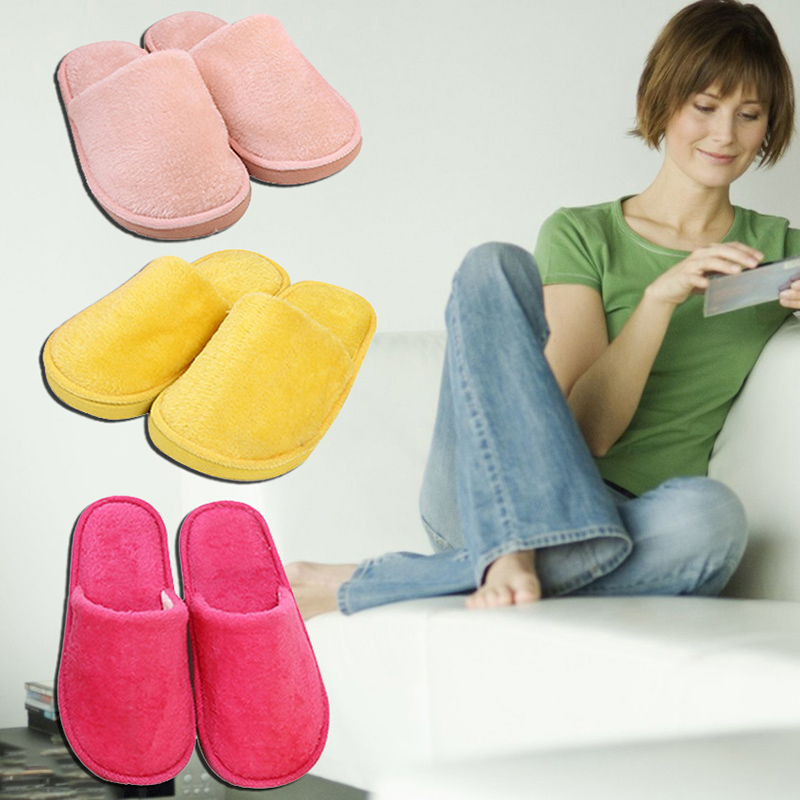 XiaoSongShu Casual Soft Plush Cotton Slipper Shoes Cotton House Slippers Indoor Cotton Plush Flat Home Winter