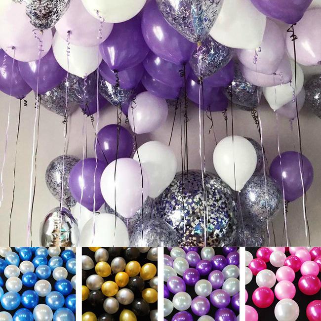 30PCS 10inch 3 Colors Latex Air Balloons Birthday Balloons Wedding Party Decoration Toys Party Supplies