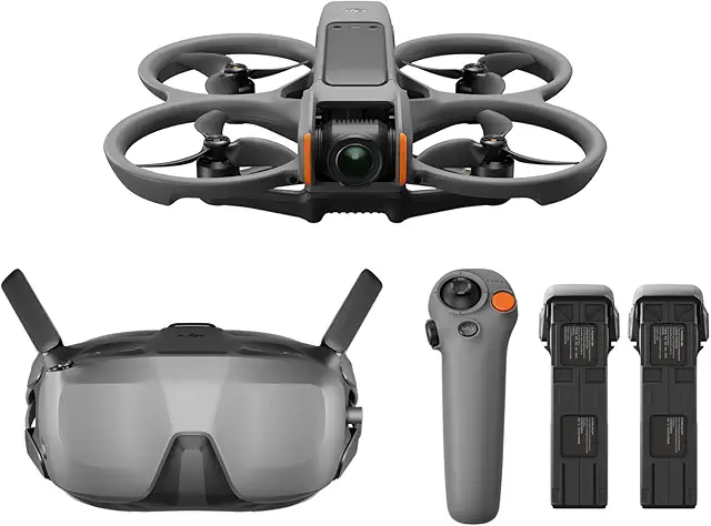DJI Avata 2 Fly Smart Combo (Three Batteries), FPV Drone with Camera 4K, Immersive Experience, One-Push Acrobatics