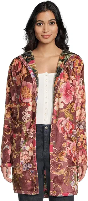 Johnny Was womens Joan Midi Sherpa Jacket (Reversible)